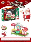Educational electric gear large particle building block assembly set, Ferris wheel, Santa Claus climbing ladder scene toy, children's cartoon assembly Item Picture